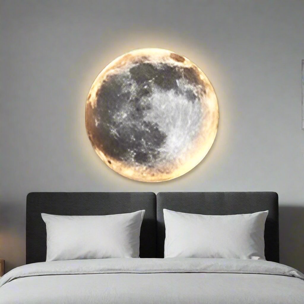 Remote Dimming Moon Led wall lamp